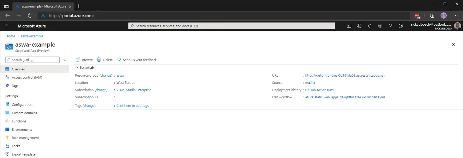 image from Azure Static Web Apps: quirks & gotchas